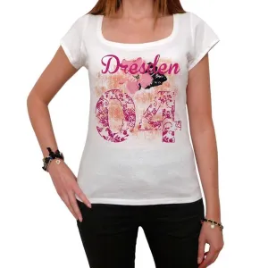 04, Dresden, Women's Short Sleeve Round Neck T-shirt 00008