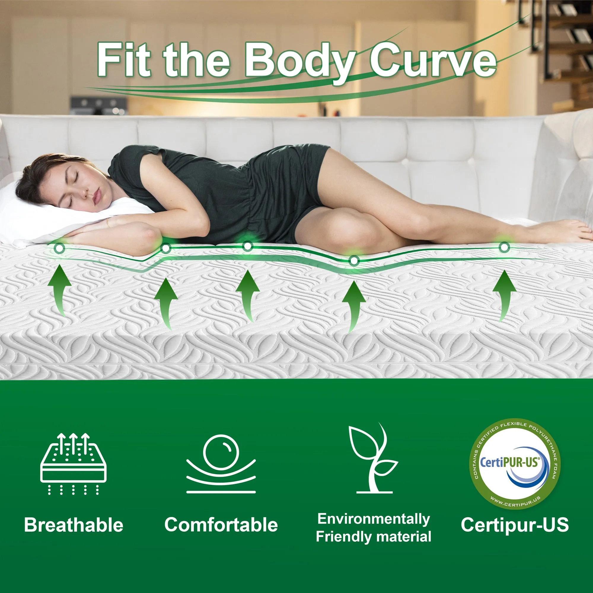 10 Inch Memory Foam Mattress,Full Foam Mattress with CertiPUR-US Certified