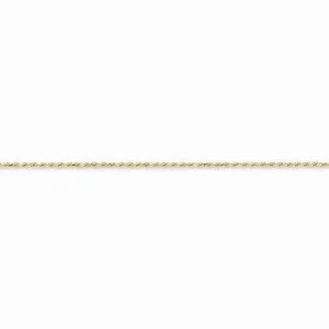 10K Yellow Gold DC Rope Chain, 2 mm