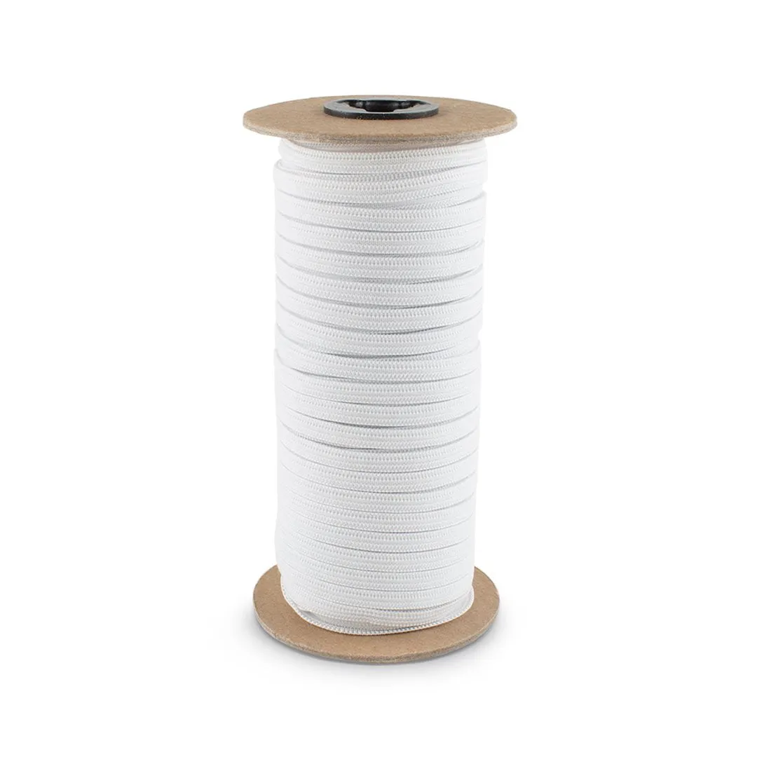 1/2" White Knitted Elastic Band - 144 Yard Roll