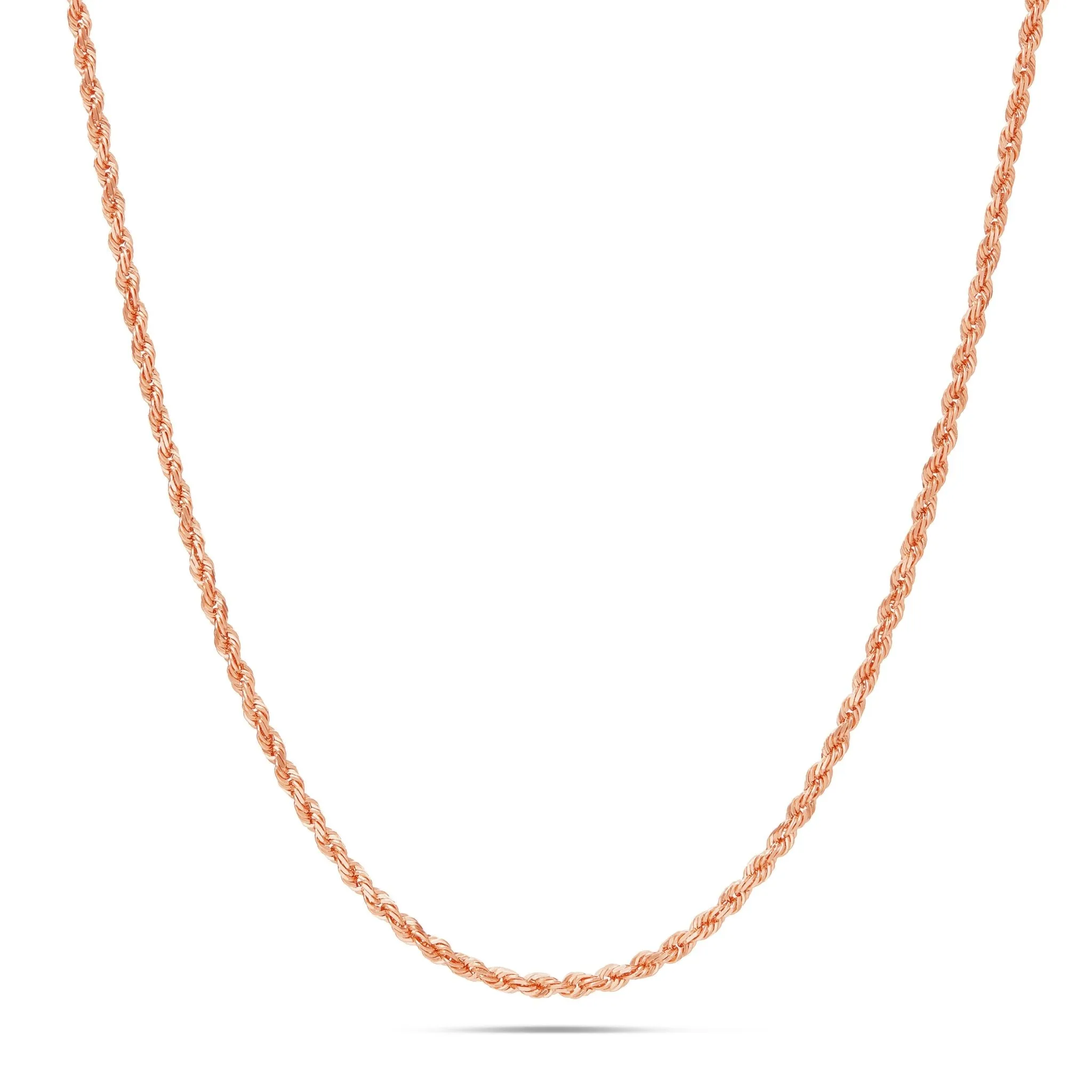 14K Solid Gold Rope Chain, 3.5mm