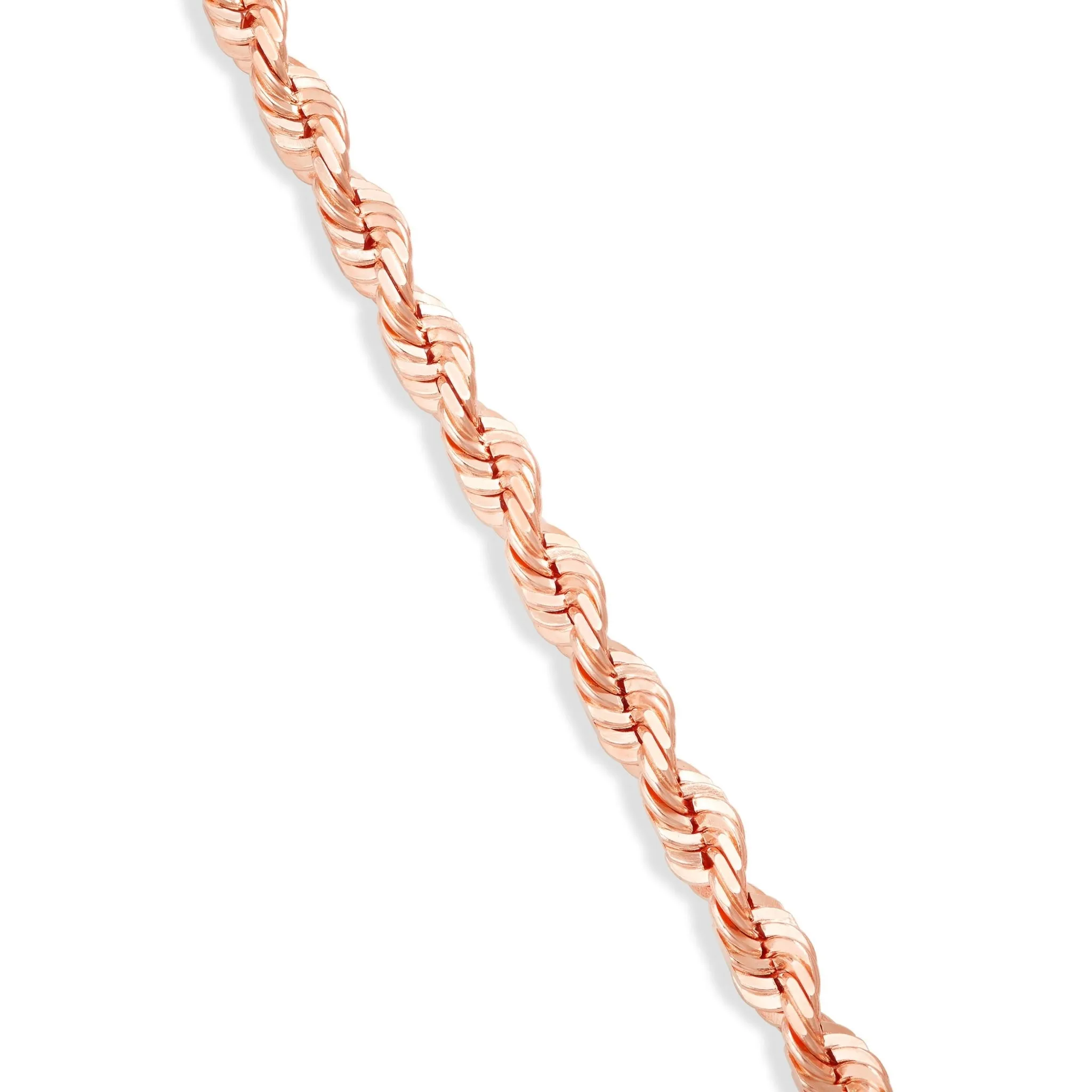 14KT Solid Gold Rope Chain, 6mm