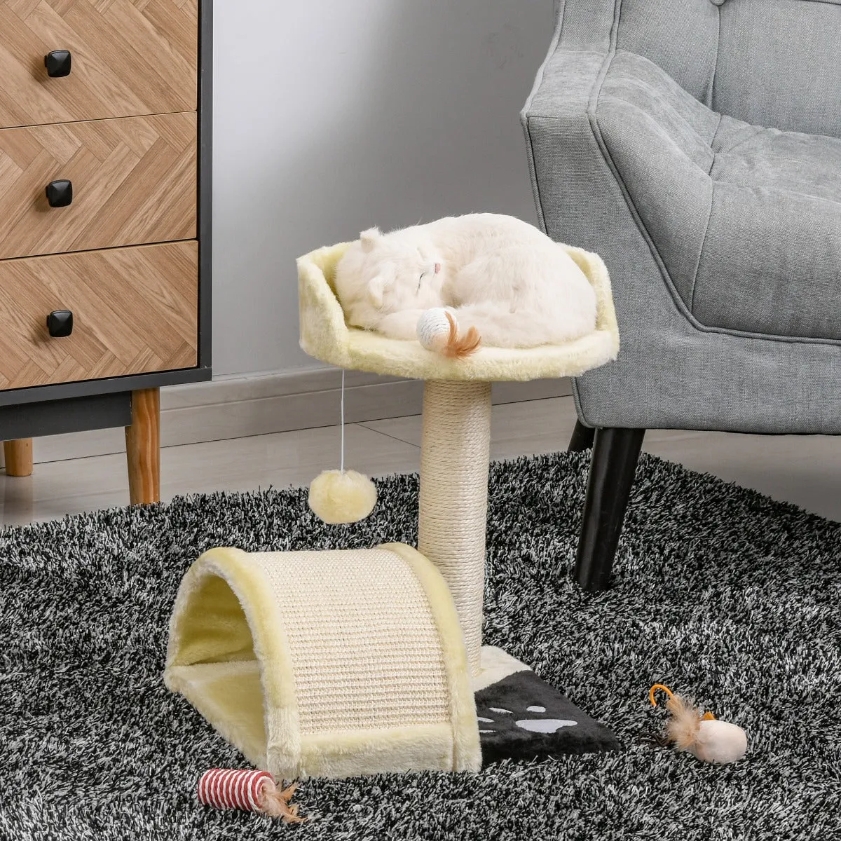 17" Cat Tree Scratching Post - Beige