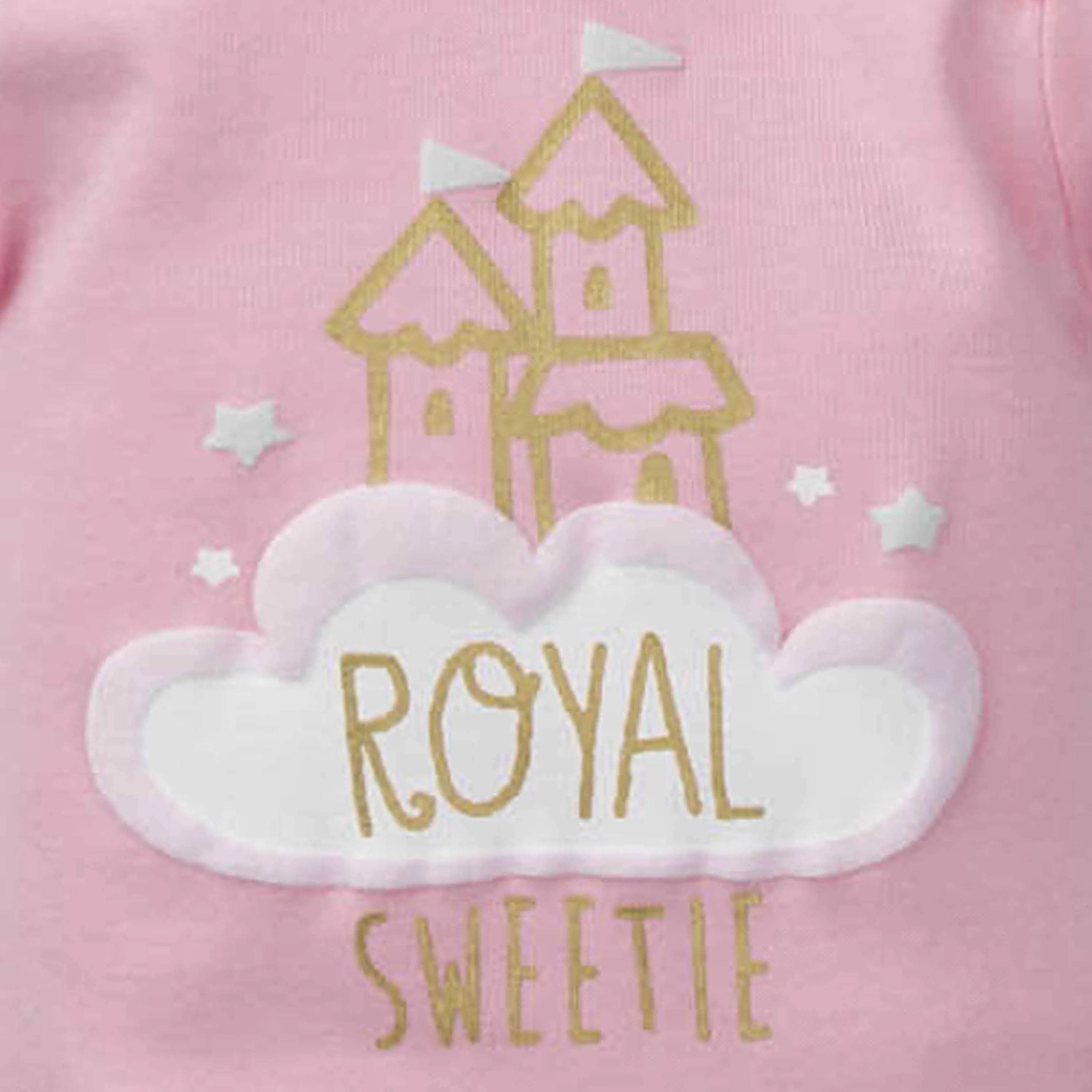 2-Piece Baby Girls Princess Bodysuit and Pant Set