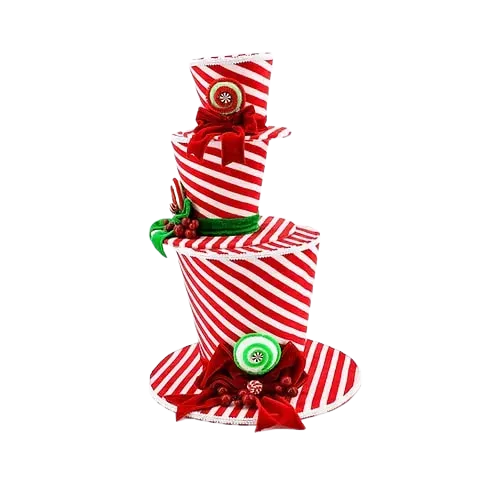 21" Tiered Peppermint Top Hats