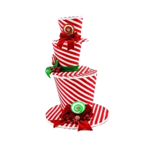 21" Tiered Peppermint Top Hats