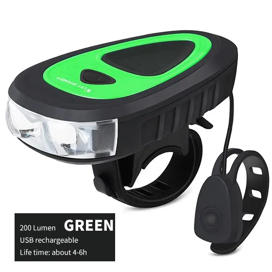 3 Modes Bicycle Headlight 120db Electric Horn MTB Bike Bell Bike Accessories USB Rechargeable Cycling Horn Light