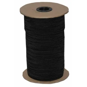 3/8" Black Braided Elastic Band Roll - 144 Yard Roll