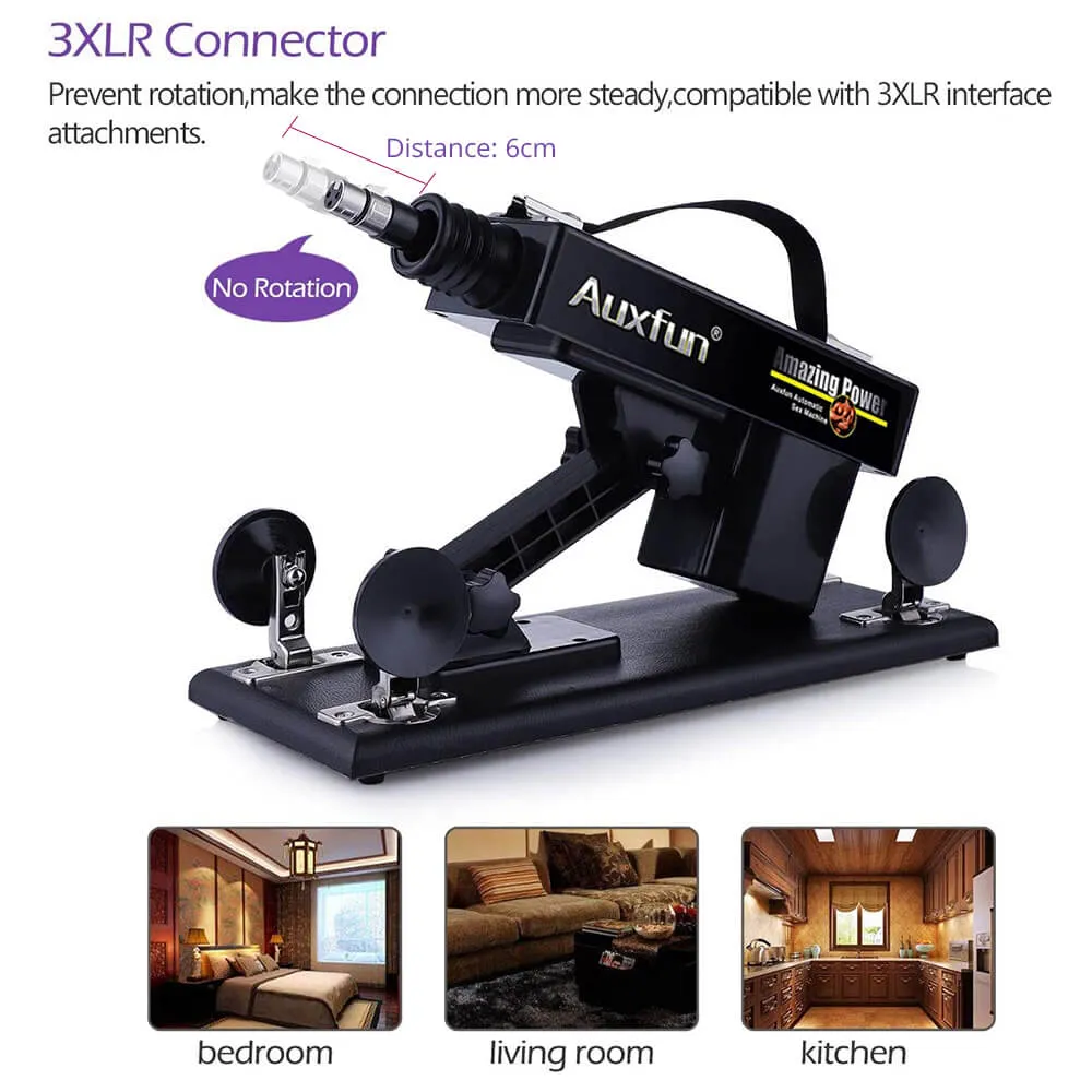 3XLR Connector Sex Machines With 3 Dildo