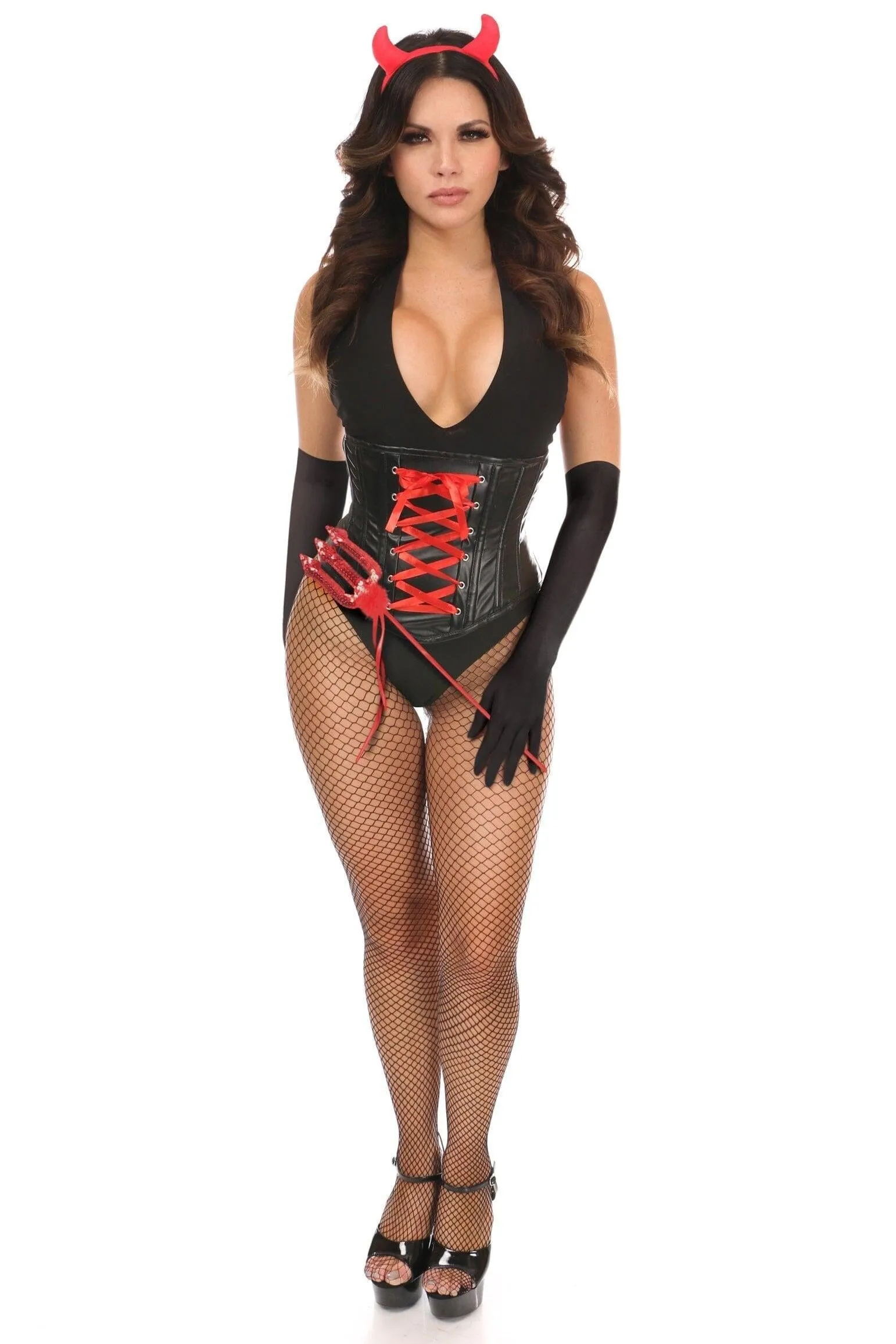 4 Piece Devil Corset Costume