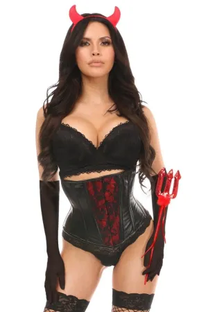 4 Piece Gothic Devil Corset Costume