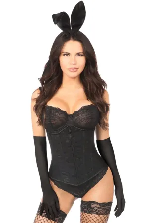 4 Piece Lace Cincher Bunny Corset Costume