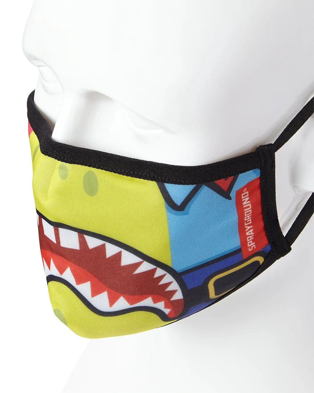 ADULT SPONGEBOB OG SHARK FORM FITTING FACE-COVERING