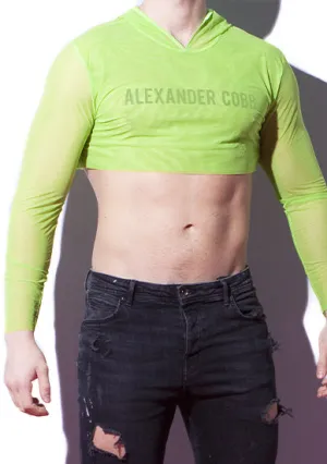 Alexander Cobb Crop Hoody Lime Green