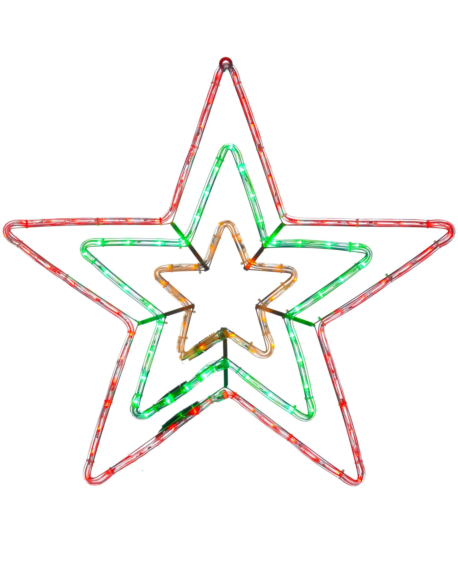 Animated Flashing Star Rope Light Silhouette, 72 cm