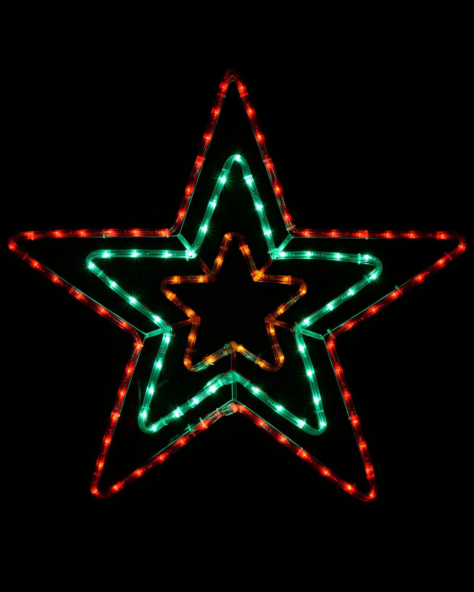 Animated Flashing Star Rope Light Silhouette, 72 cm