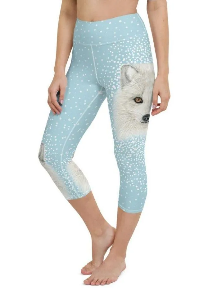 Arctic Fox Dog Yoga Capris