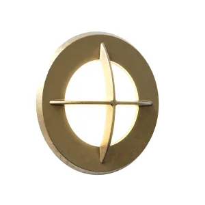 Arran Round/Square Integrated LED IP65 Recessed Wall Light - Solid Brass Finish