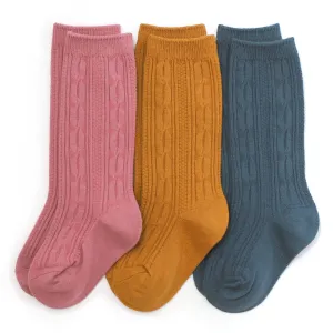 Art Class Cable Knit Knee High Sock 3-Pack