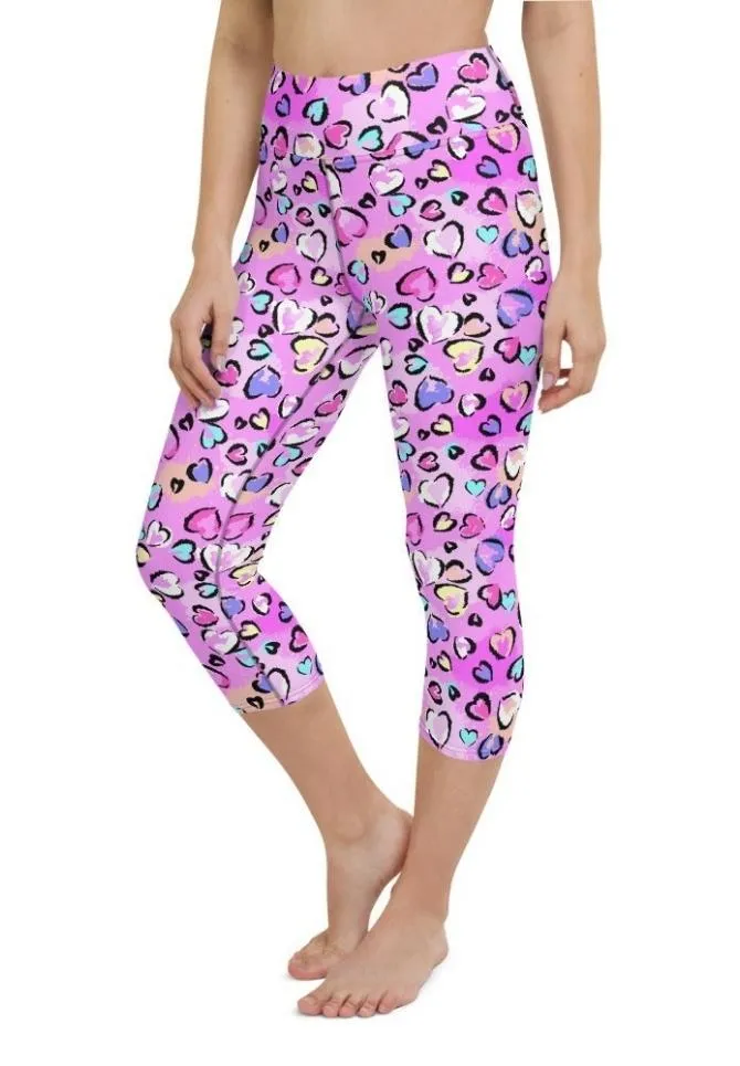 Artsy Heart Yoga Capris