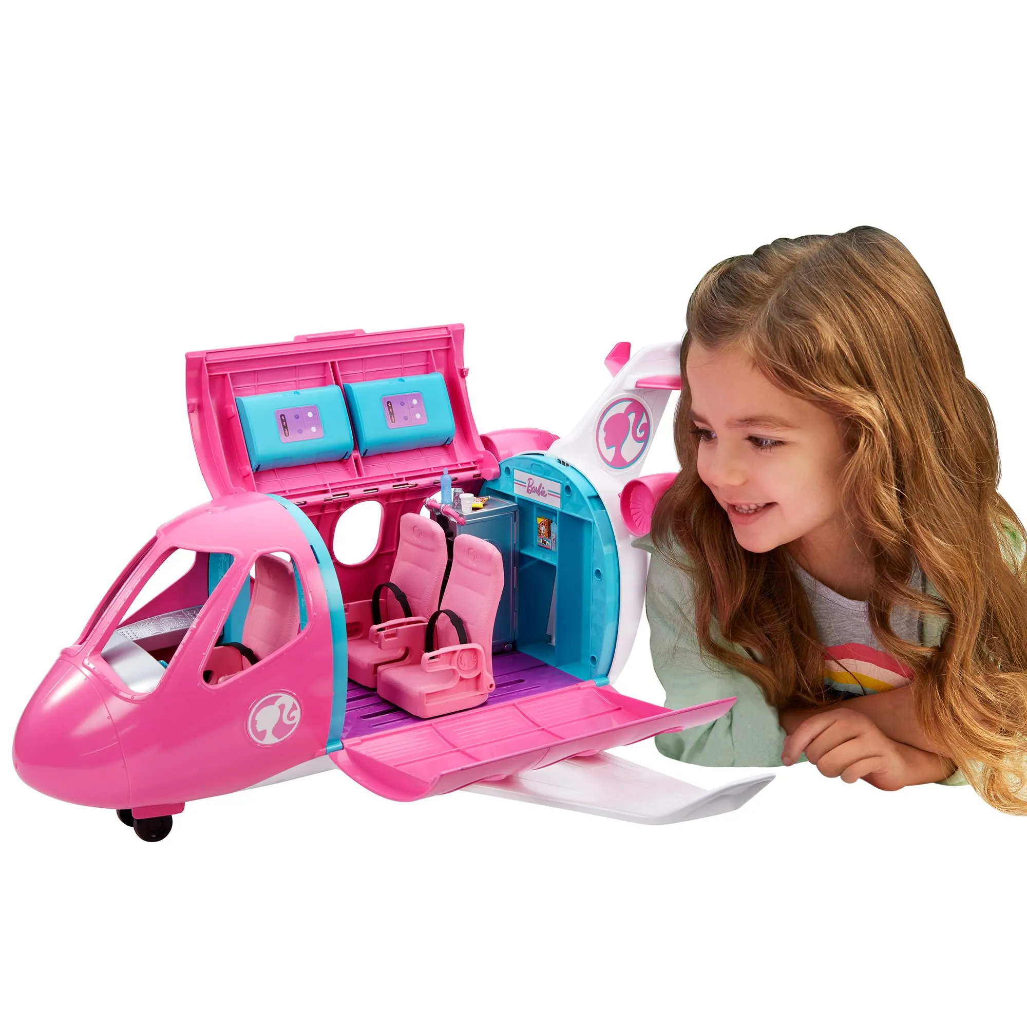 Barbie Dreamplane Airplane Playset With Puppy And Snack Cart, 15  Accessories