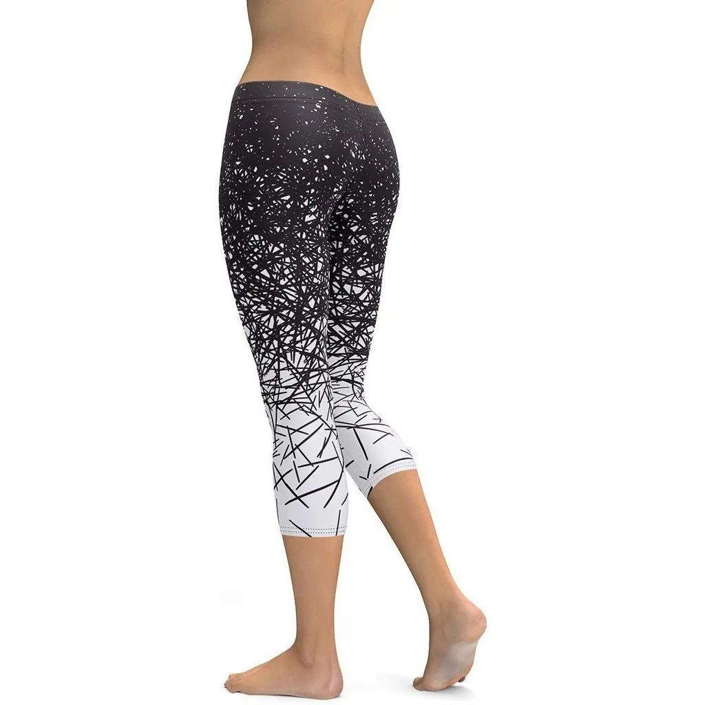 Black & White Ombre Capris