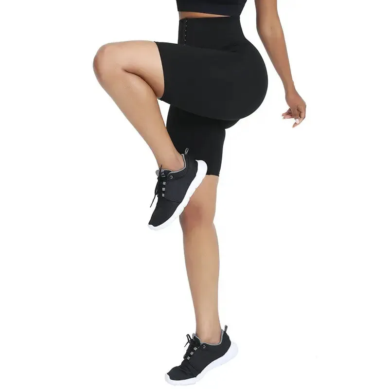 Black High Waist Trainer Shorts