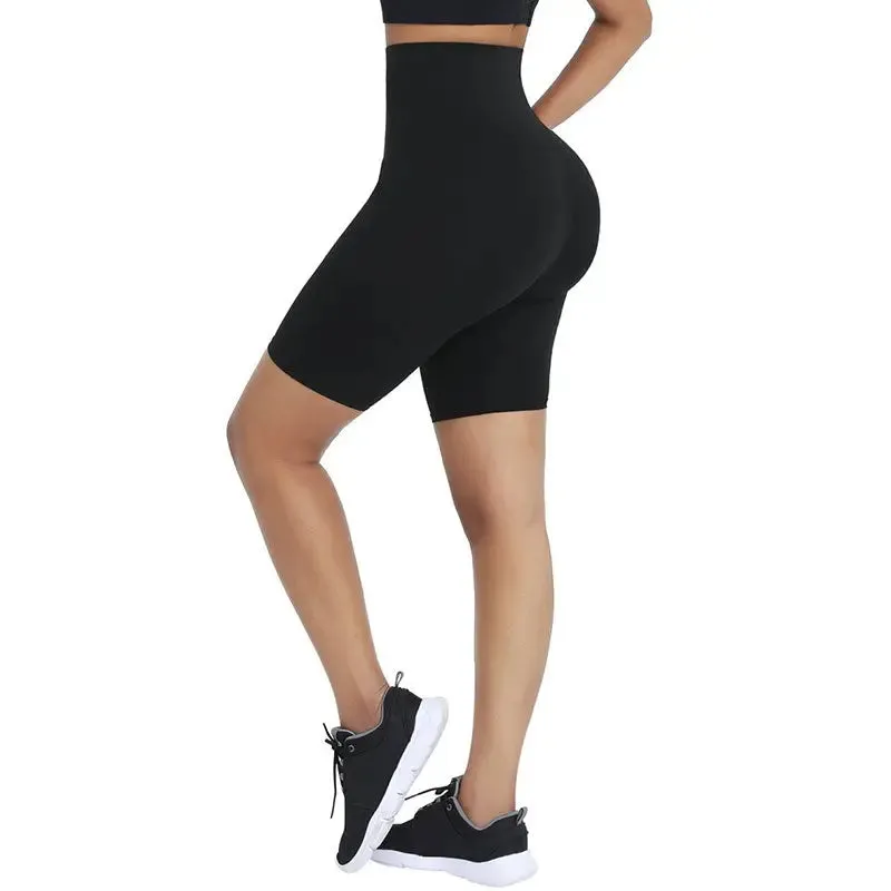 Black High Waist Trainer Shorts