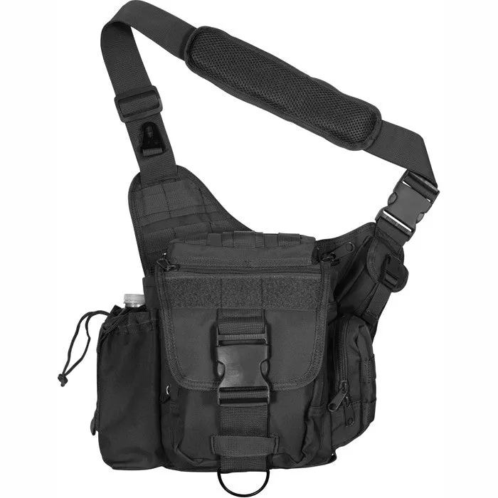 Black - Military MOLLE Compatible Advanced Tactical Shoulder Bag