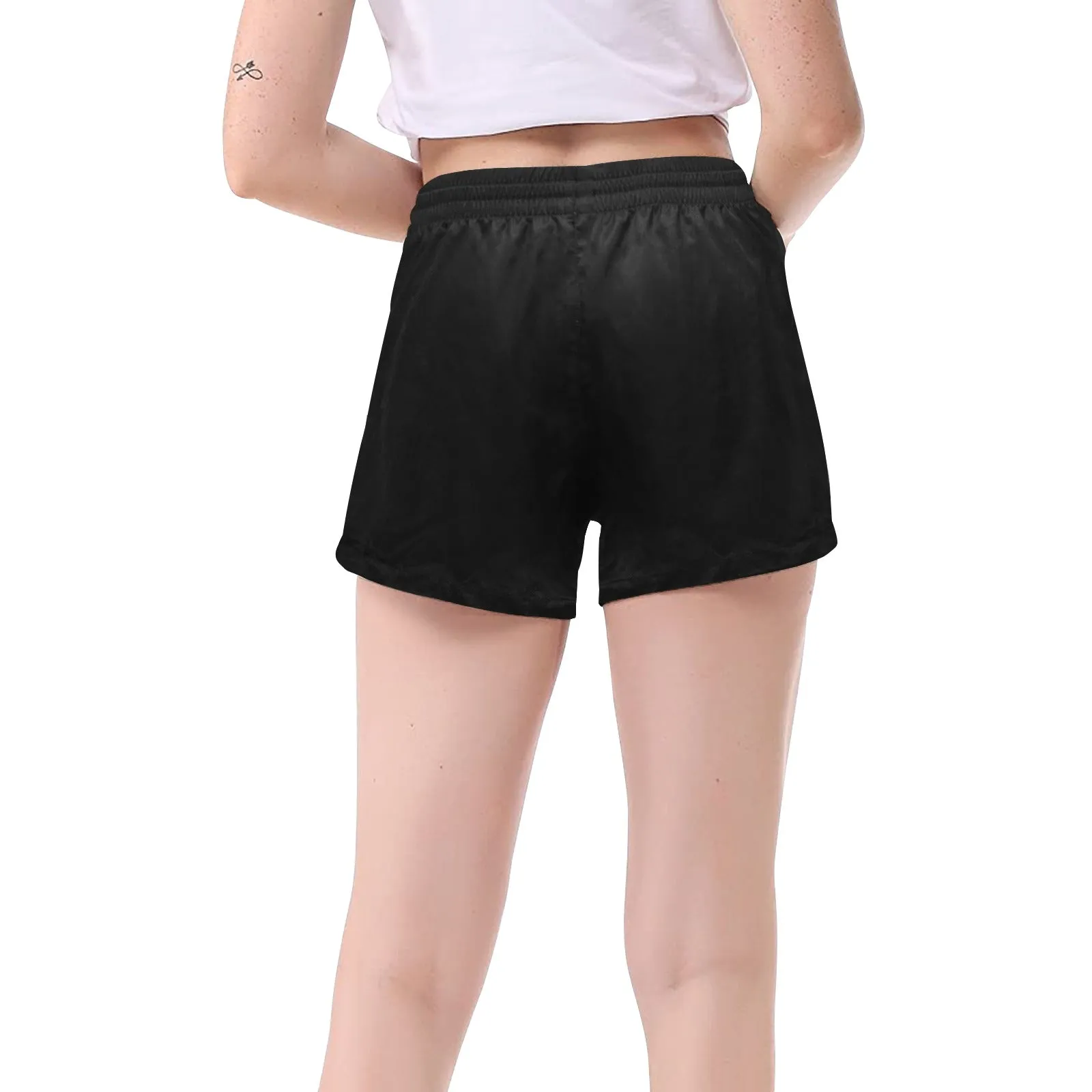 Black Women's Mid-Length Board Shorts