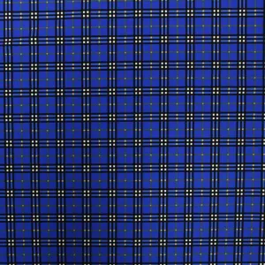 Blue and Black Plaid Printed Spandex Fabric | Blue Moon Fabrics