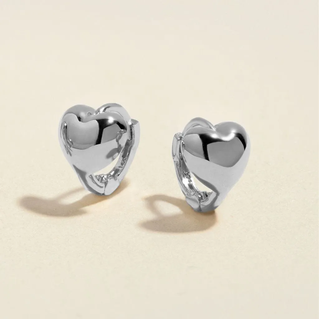 Boo heart mini huggie earrings