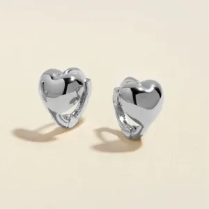 Boo heart mini huggie earrings