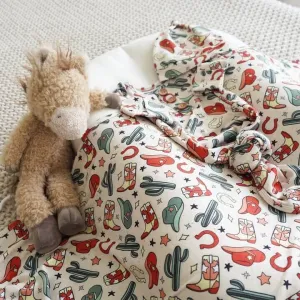 Buckaroo Cowboy Oversized Swaddle Blanket