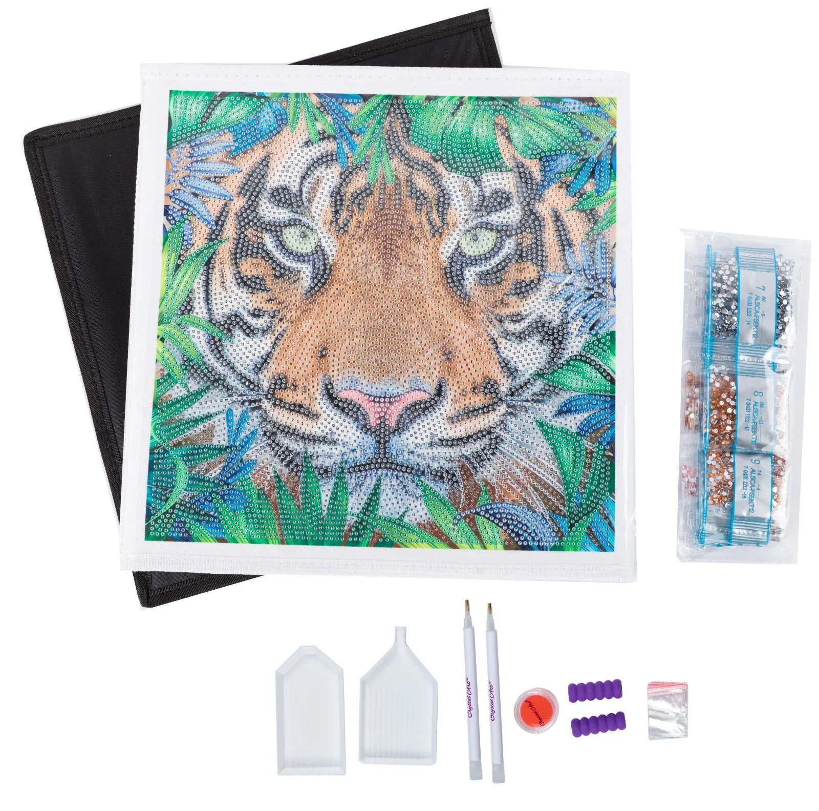 CA-FSBKT12: Crystal Art Folding Storage Box - Tiger