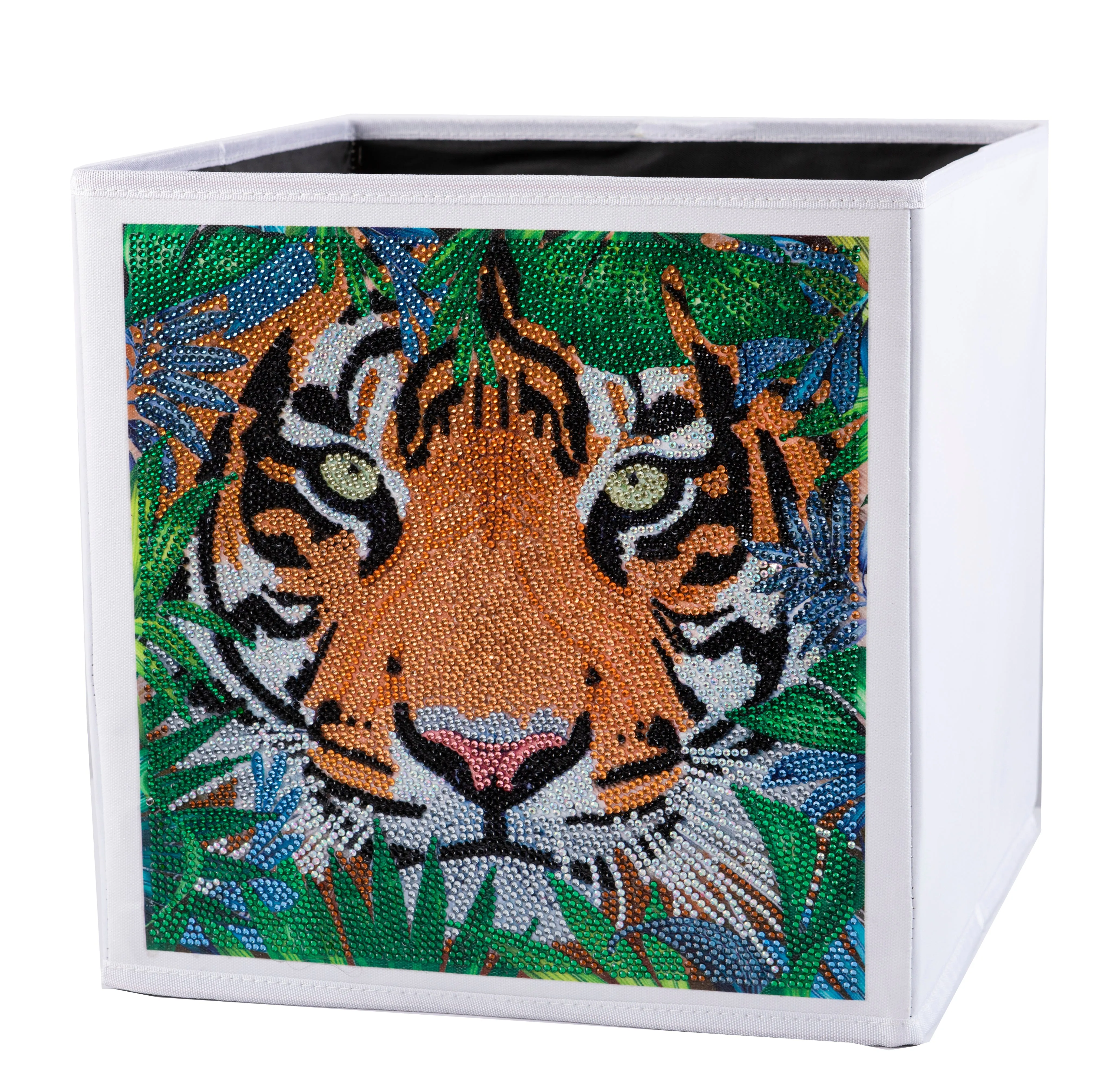 CA-FSBKT12: Crystal Art Folding Storage Box - Tiger