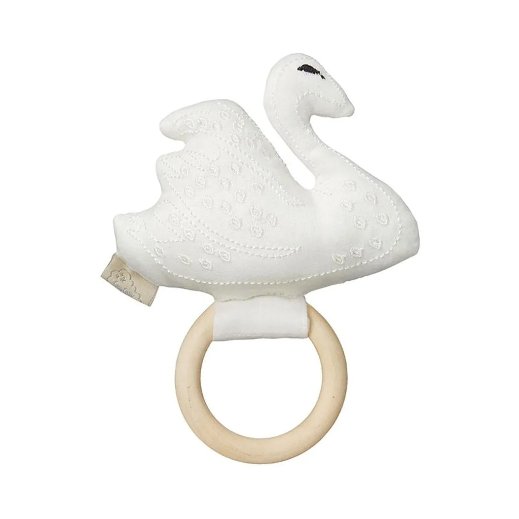 Cam Cam Copenhagen - Swan Rattle -  Off-White