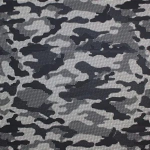 Camo Black Star Printed Spandex | Blue Moon Fabrics