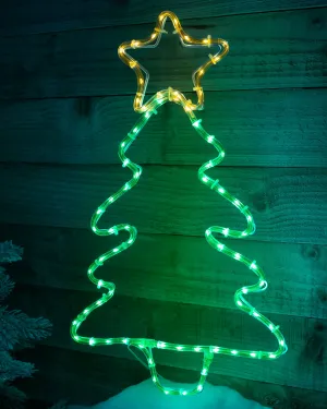 Christmas Tree Rope Light Silhouette, 48 cm