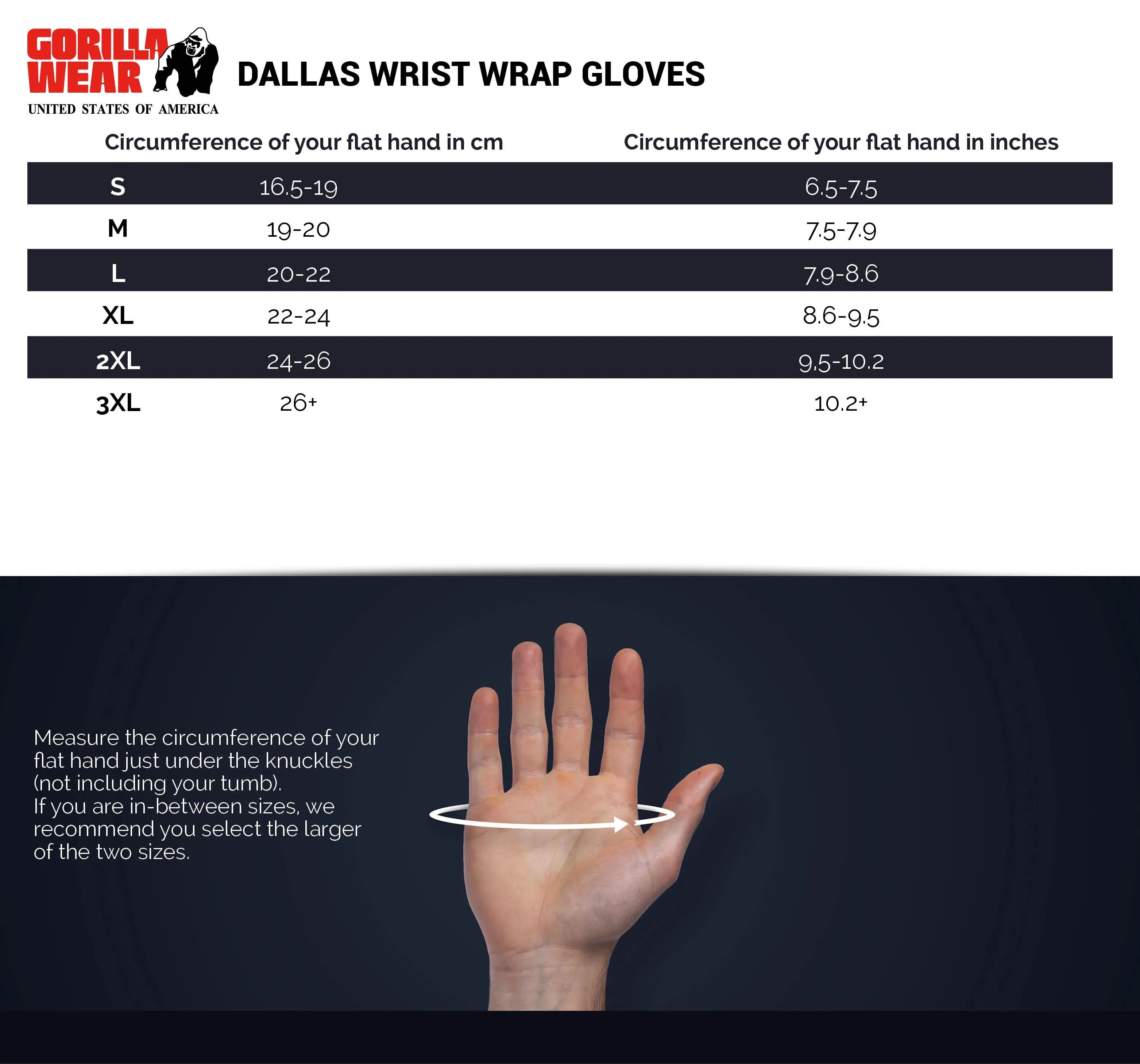 Dallas Wrist Wraps Gloves - Black/Red Stitched