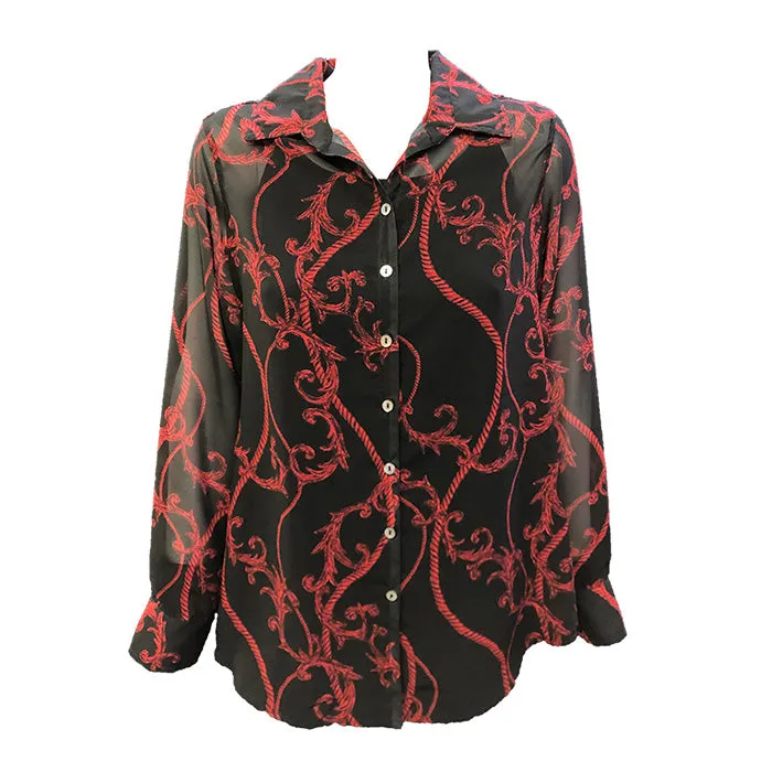 David Cline Talulla Chiffon Top - Rope -FINAL SALE