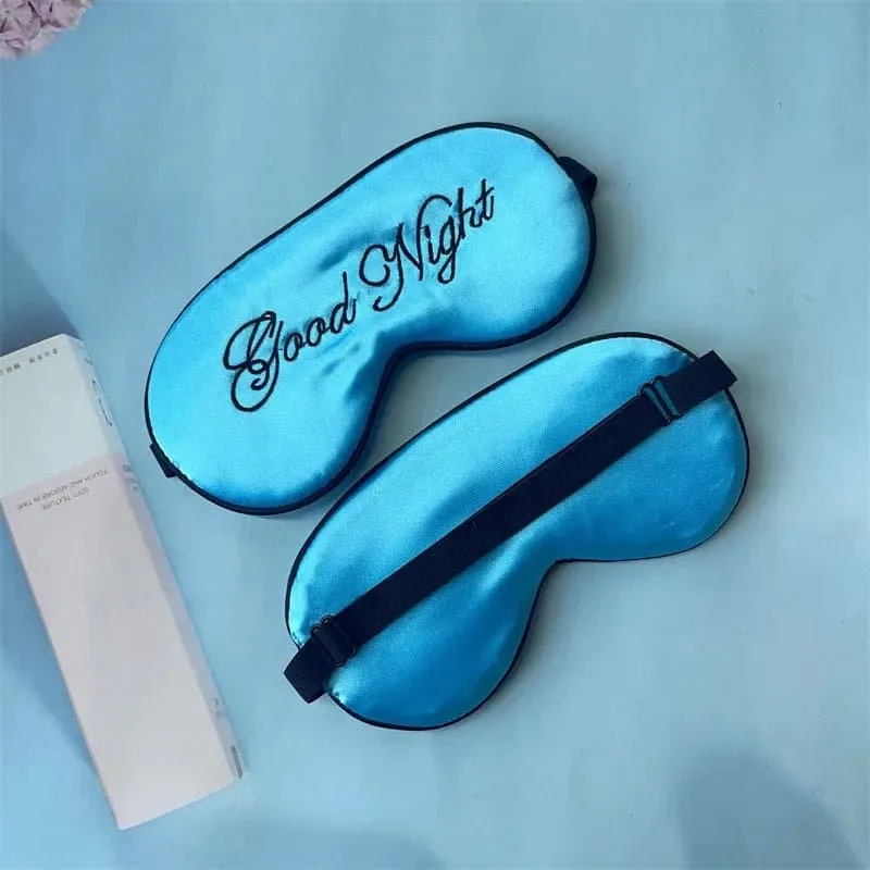 Embroidered Silky Sleep Mask - Luxurious Eyeshade for Restful Sleep