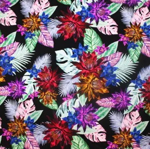 Floral Paradise Printed Spandex | Blue Moon Fabrics