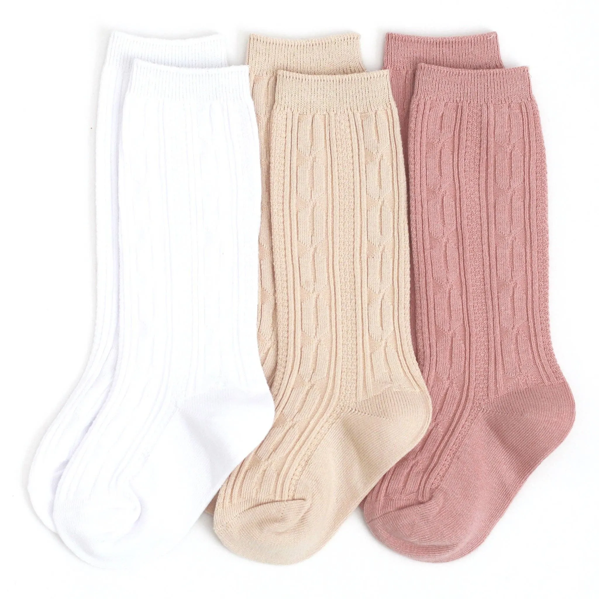 Girlhood Cable Knit Knee High Sock 3-Pack