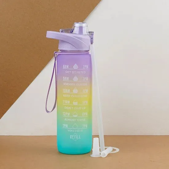 Gradient 1.1L Water Bottle With Straw and Handle Cap