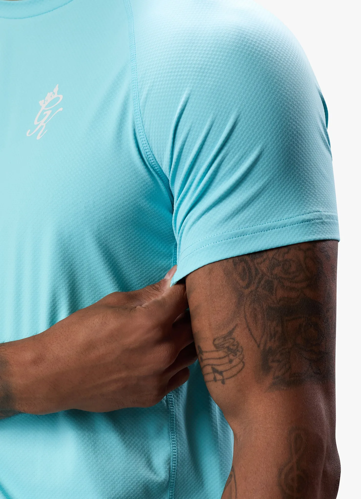 Gym King Energy Tee - Aqua Sky