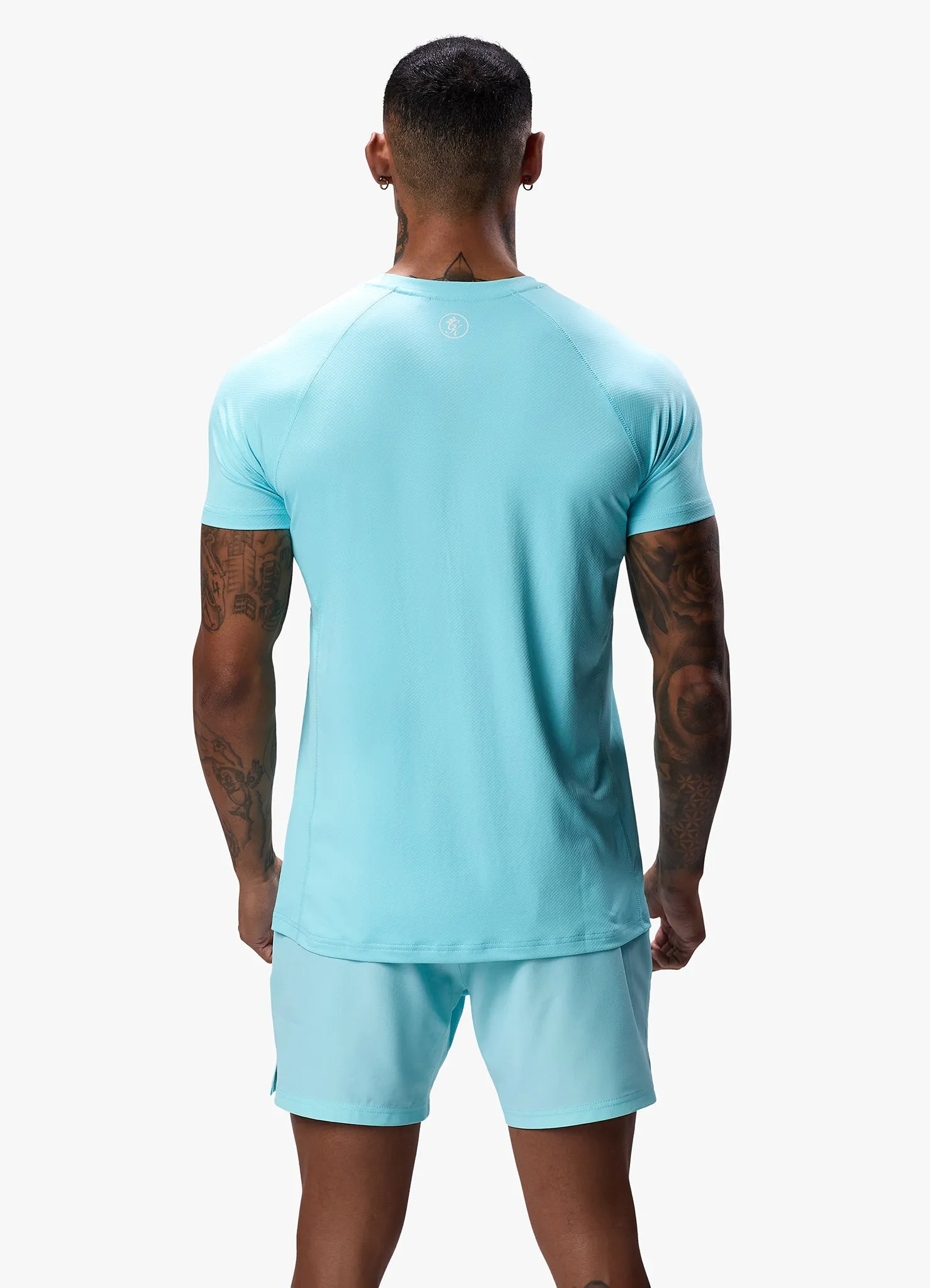 Gym King Energy Tee - Aqua Sky