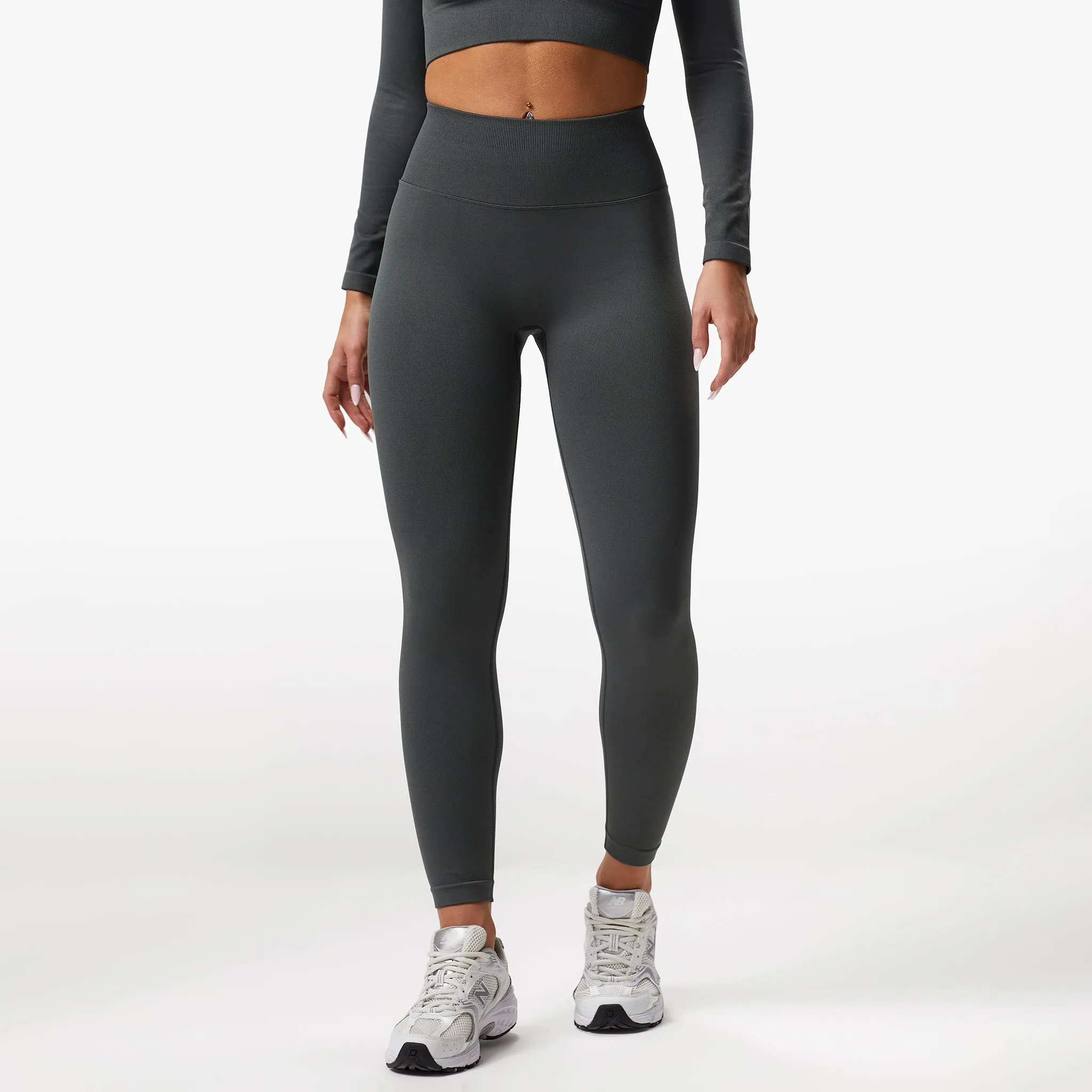 Gym King Sculpt Seamless Legging - Green Smoke