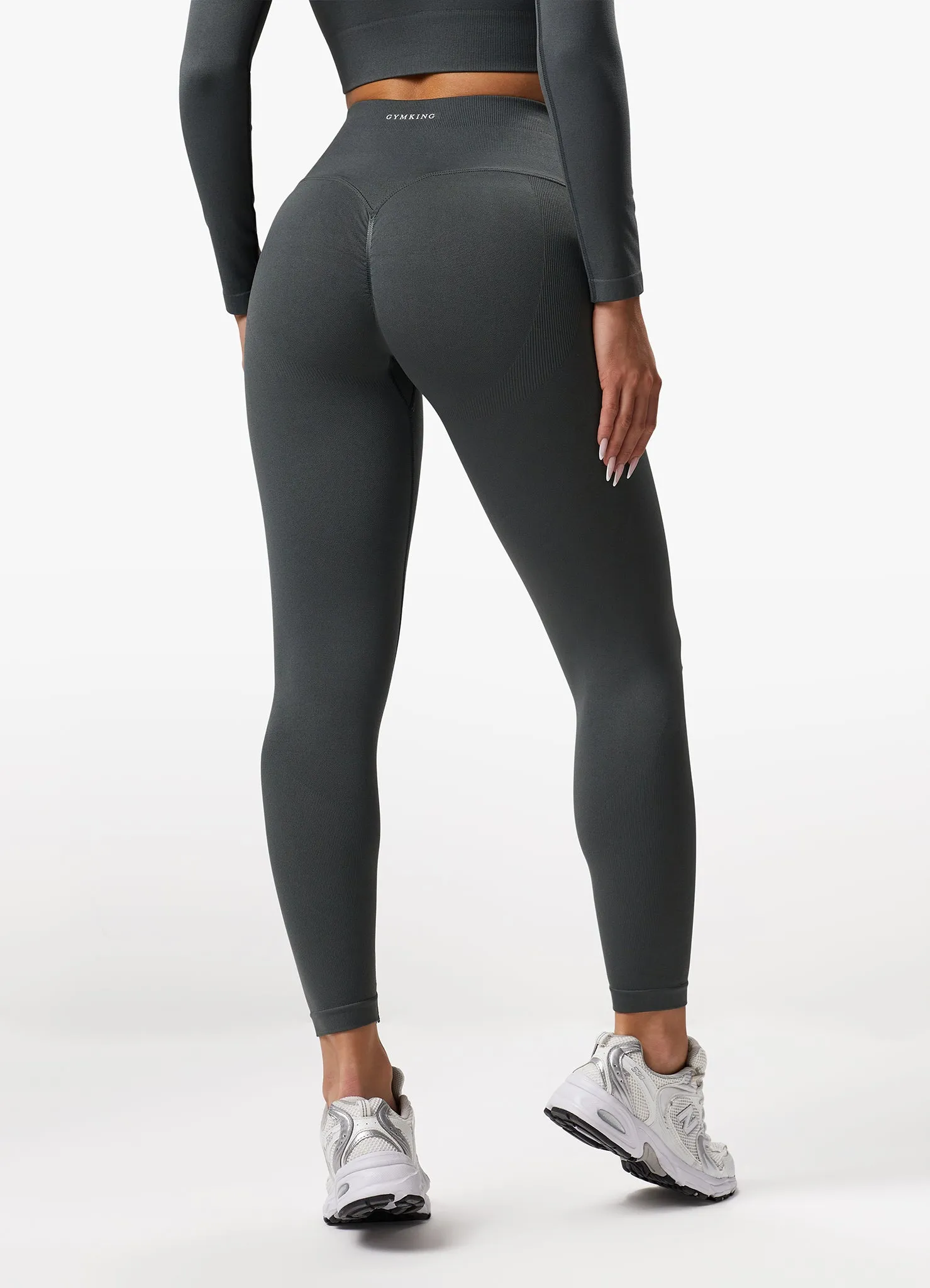 Gym King Sculpt Seamless Legging - Green Smoke