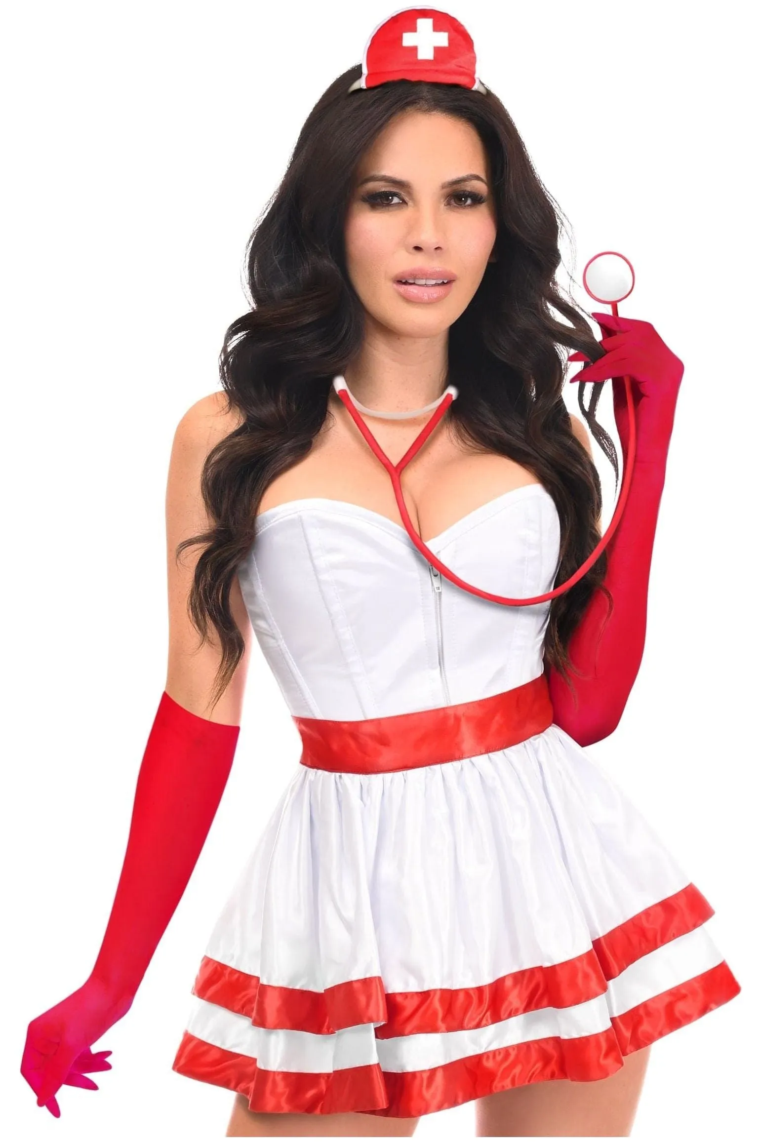 High-End Heart Stopper 5 Pc Nurse Corset Costume